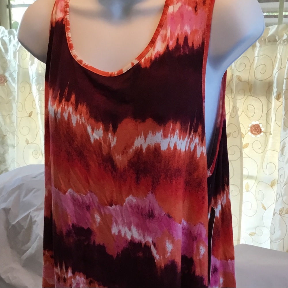 Ruff Hewn Grey/Watercolor Chevron Tank